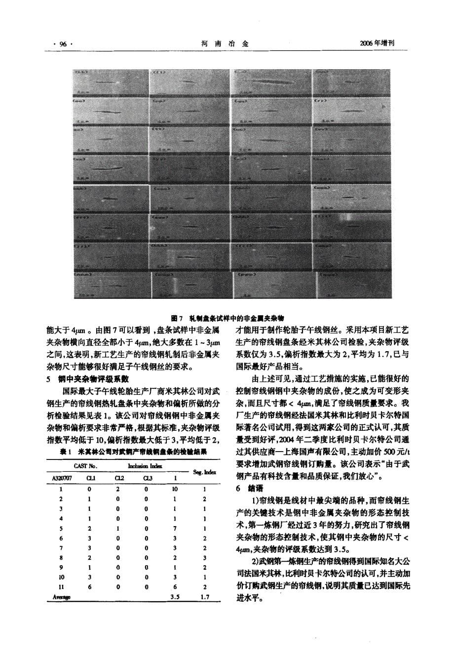 帘线钢钢中夹杂物塑性化控制技术_第5页