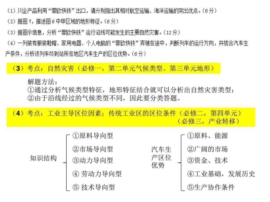 高考怎样考查工业化城市化和产业转移ppt培训课件_第5页