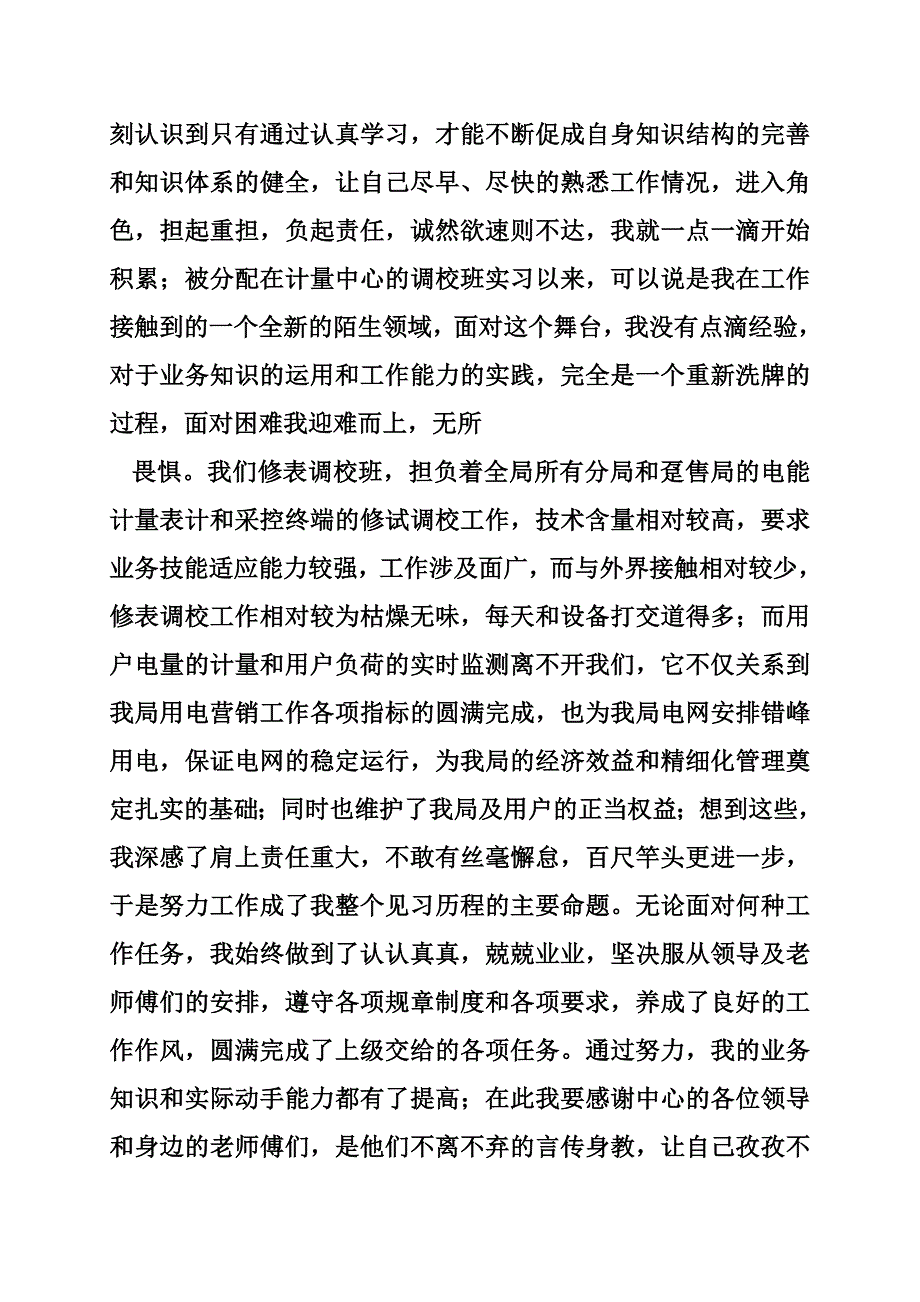 供电局顶岗实习总结_第3页