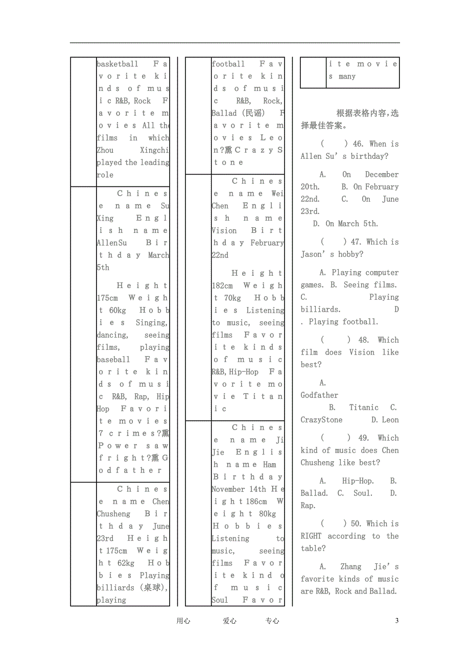 八年级英语_上册英语专练仁爱版_第3页