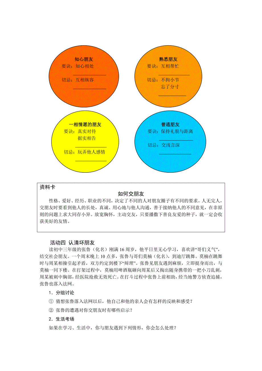 七年级生命与他人田强朋友同心圈_第3页