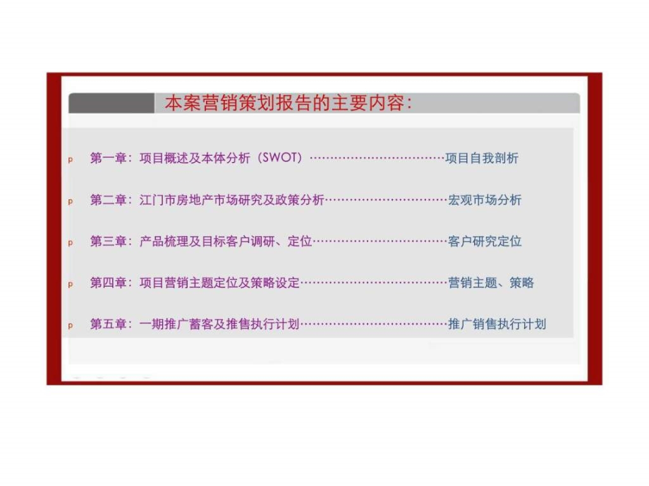 江门市君汇熙庭住宅项目整体推广策略报告课件_第2页