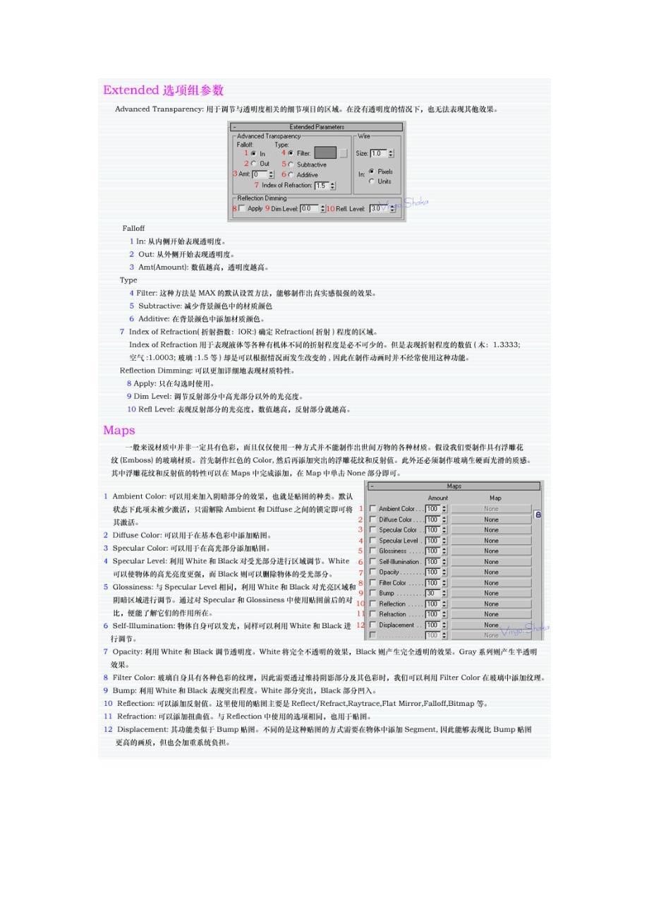 材质面版的各种参数_第5页