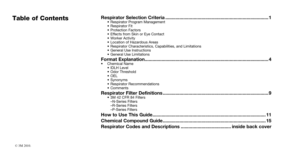 2010呼吸防护用品选择指南_第3页