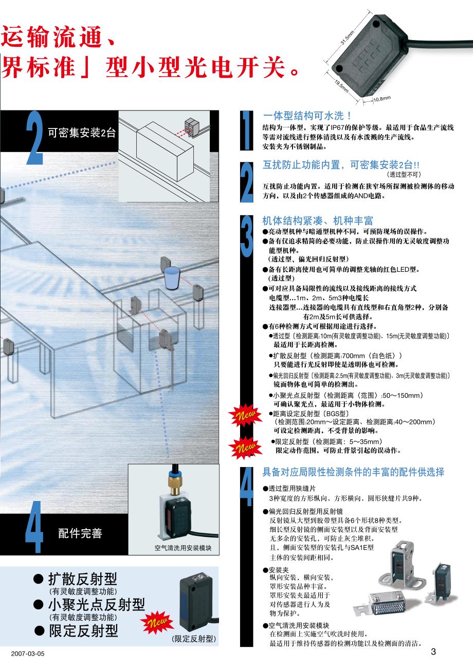 日本和泉电气sa1e小型光电开关选型手册_第3页