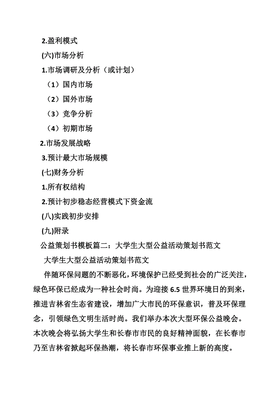 公益策划书模板_第2页