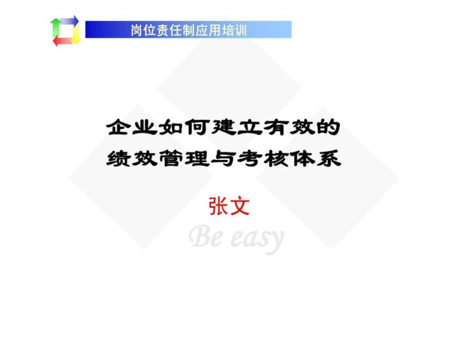 企业绩效管理经典实用课件张文绩效考核讲义_第1页