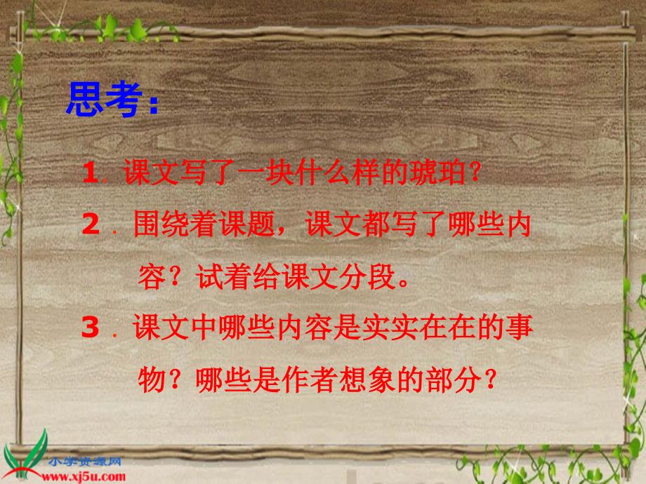 北京版五年级语文下册课件奇异的琥珀4_第3页