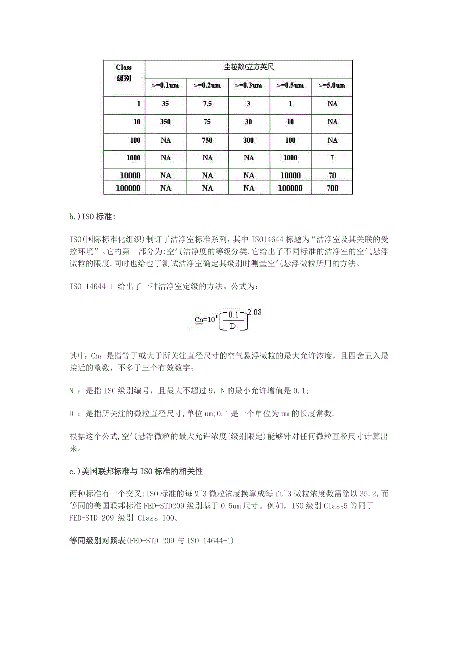 洁净室及洁净区选列的悬浮粒子洁净度等级_第2页