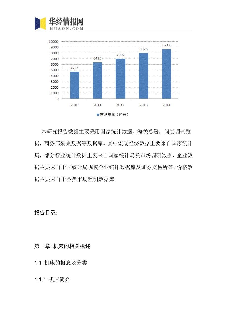 中国机床行业市场运行态势及投资战略研究报告_第5页