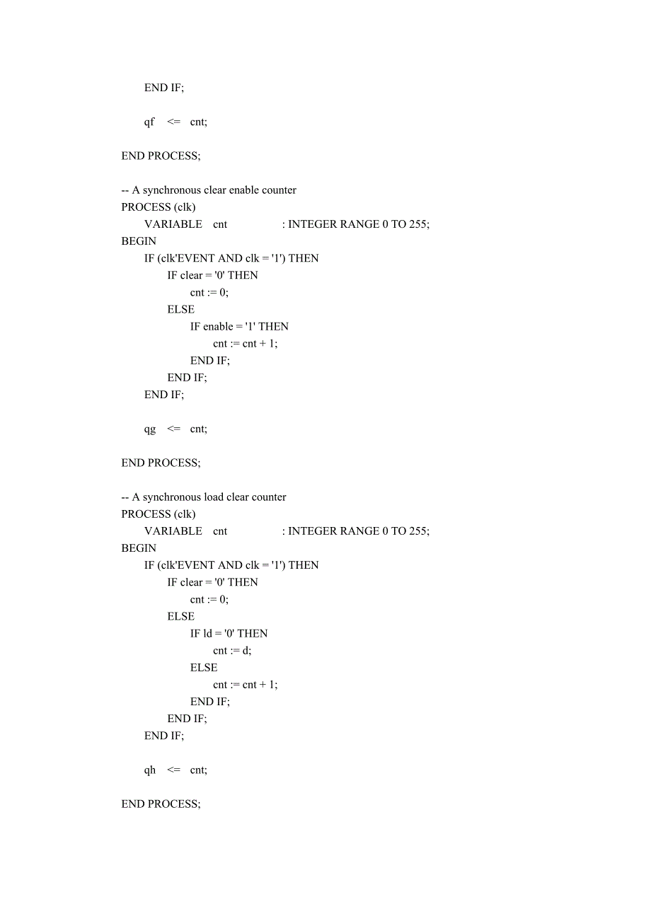 用vhdl编写的各种功能的计数器代码_第4页