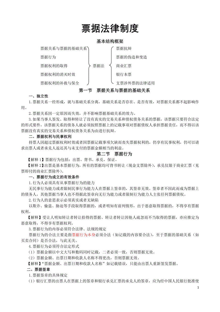 票据法律制度_第1页