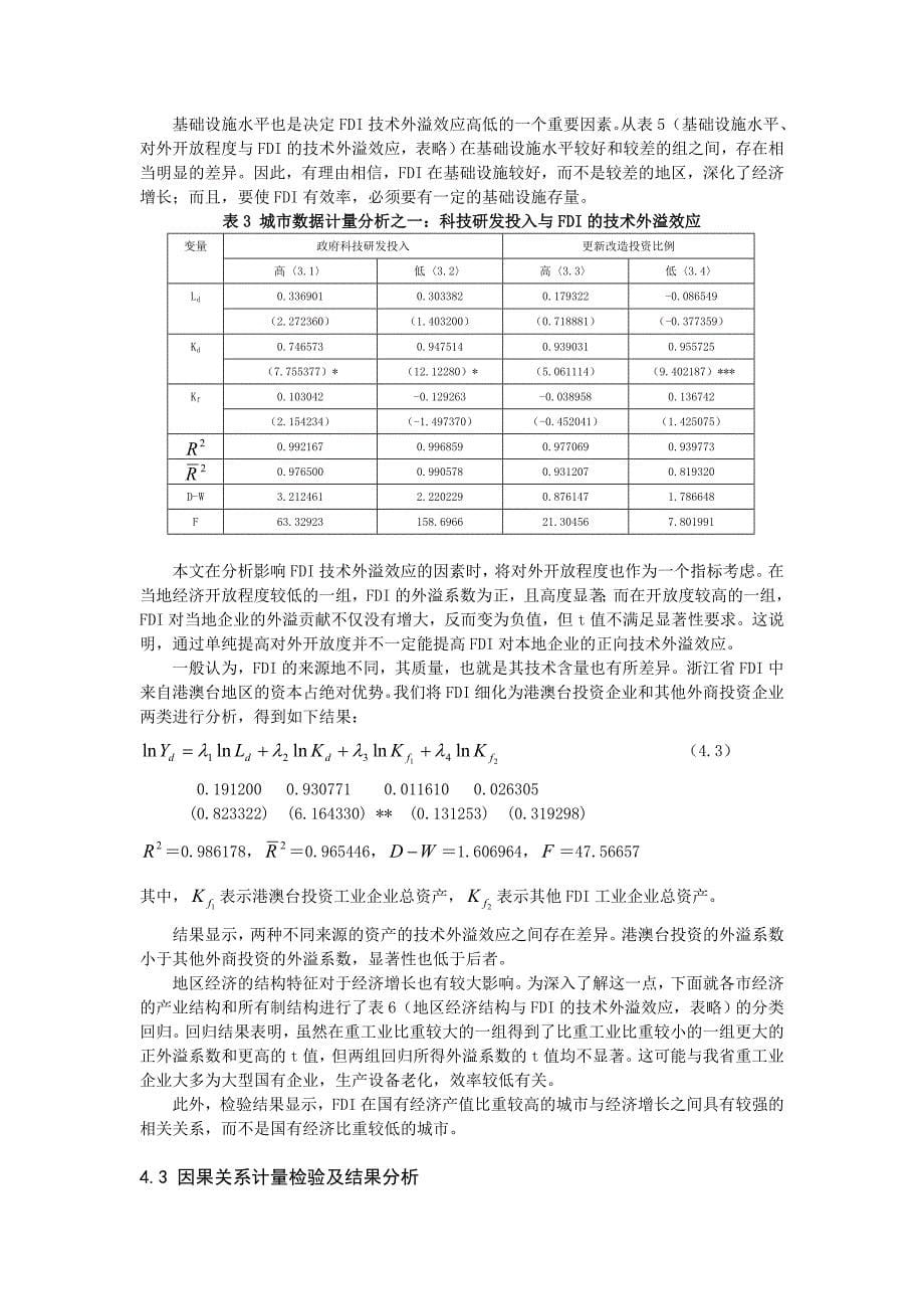 浙江外商直接投资技术外溢效应分析_第5页