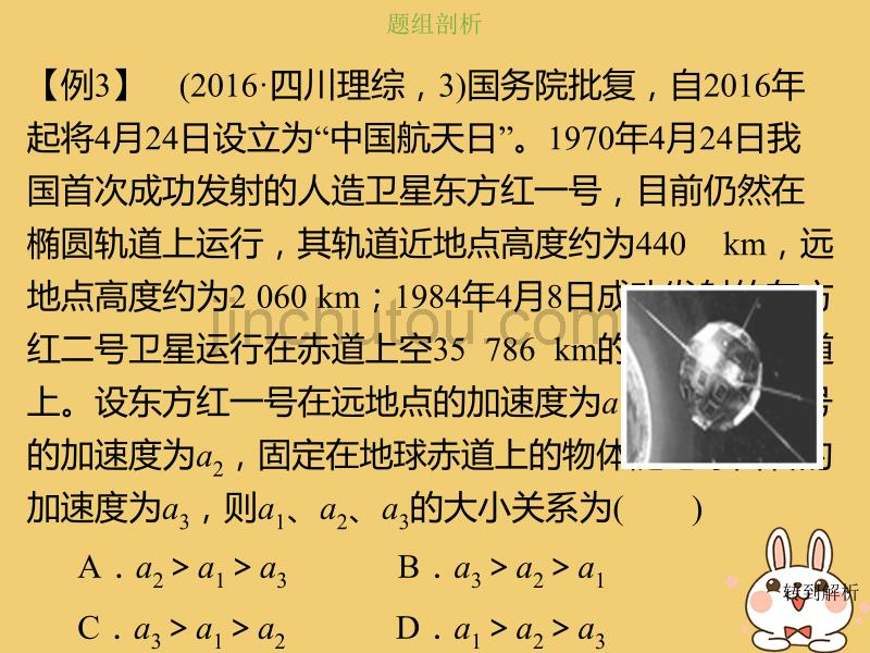 2019版高考物理总复习第四章曲线运动万有引力与航天4-5-2考点强化近地卫星、赤道上物体及同步卫星的运行问题课件_第4页