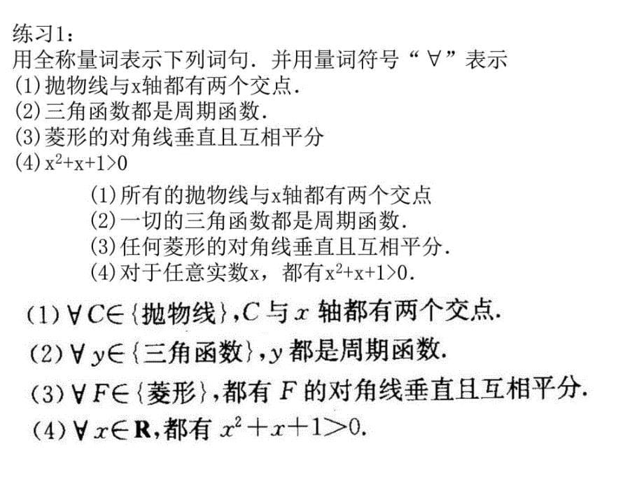 苏教版高中数学选修21课件103全称量词（1）自制_第5页