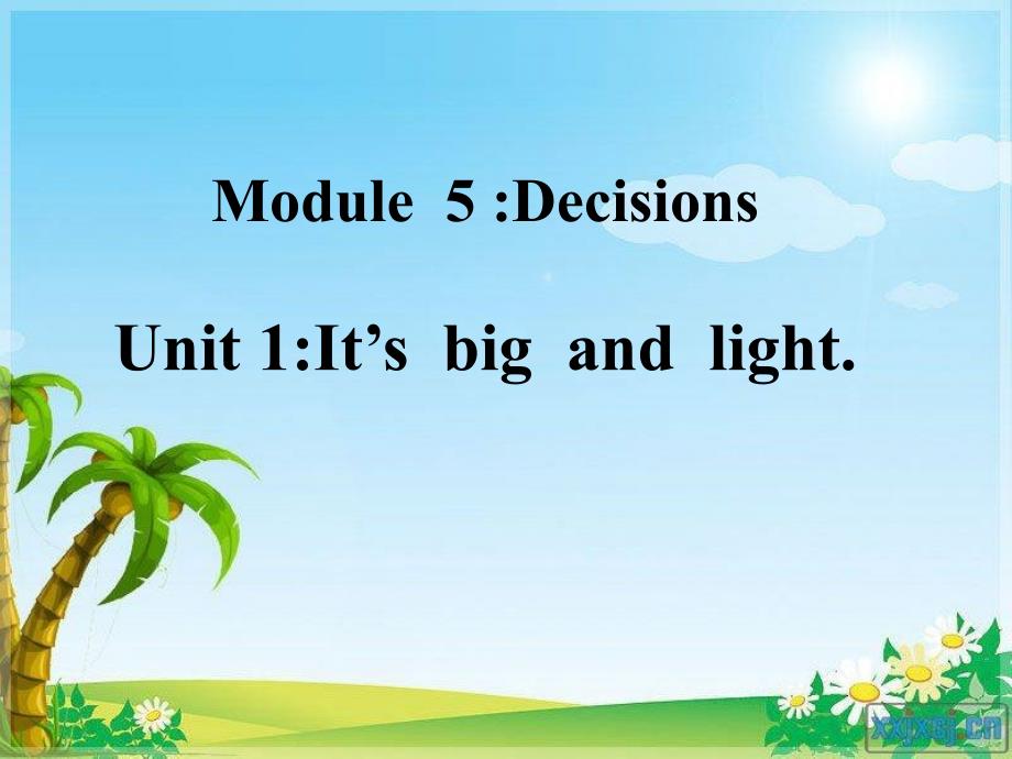 外研社新标准英语（三年级起始用）第五册Module5Unit1It’sbigandlight课件_第1页
