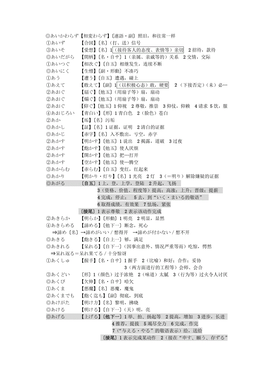 一级词汇-a行_第1页