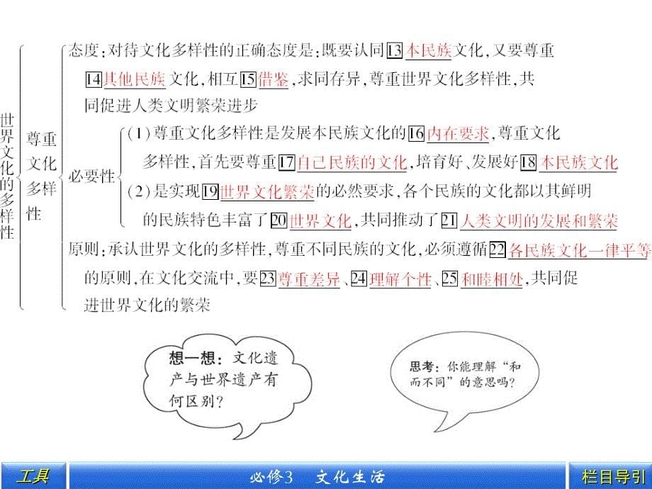 《金版新学案》2012届高考政治【必修3】总复习课件：2.3文化的多样性与文化传播_第5页