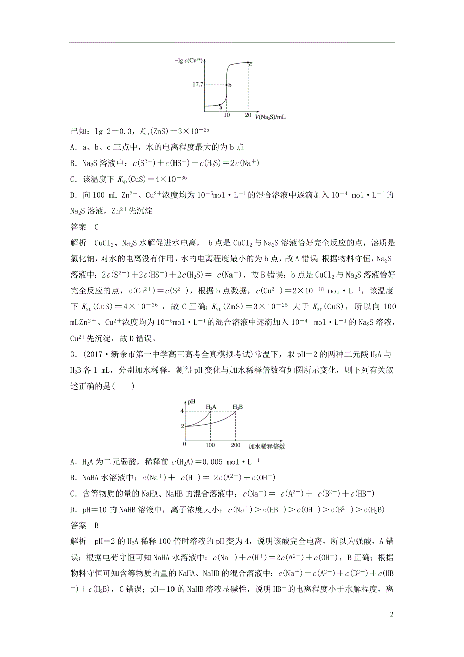 四川省2018年高考化学二轮复习选择题热选（十五）_第2页