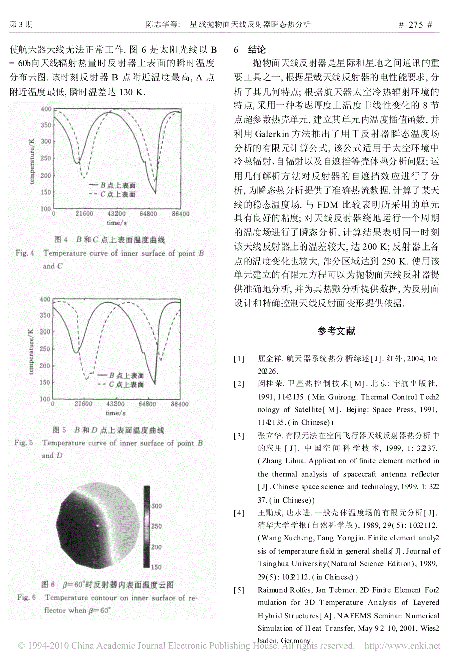 星载抛物面天线反射器瞬态热分析_第4页