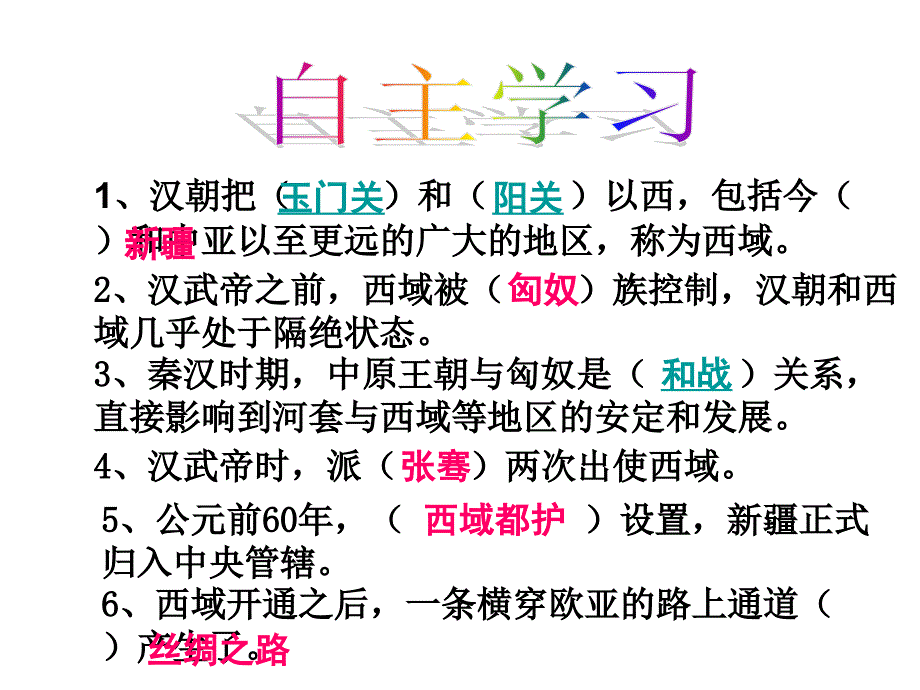 七历史秦汉开拓西域和丝绸之路_第4页