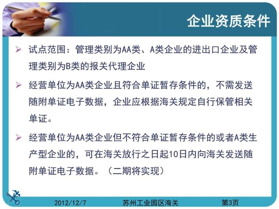 苏州园区海关对试点企业通关无纸化改革业务培训1209ppt课件_第3页