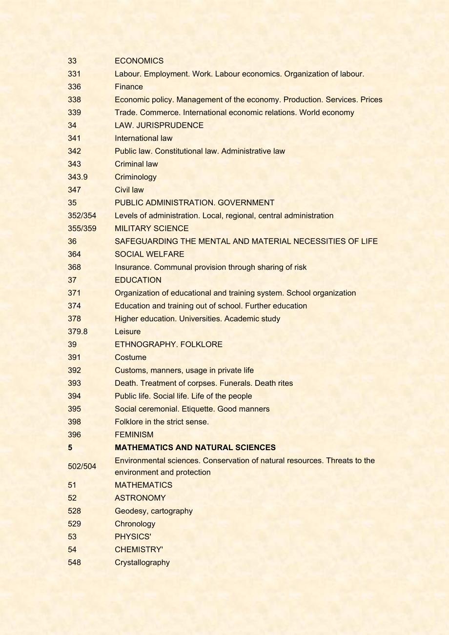 国际十进分类详细表（udc）_第3页
