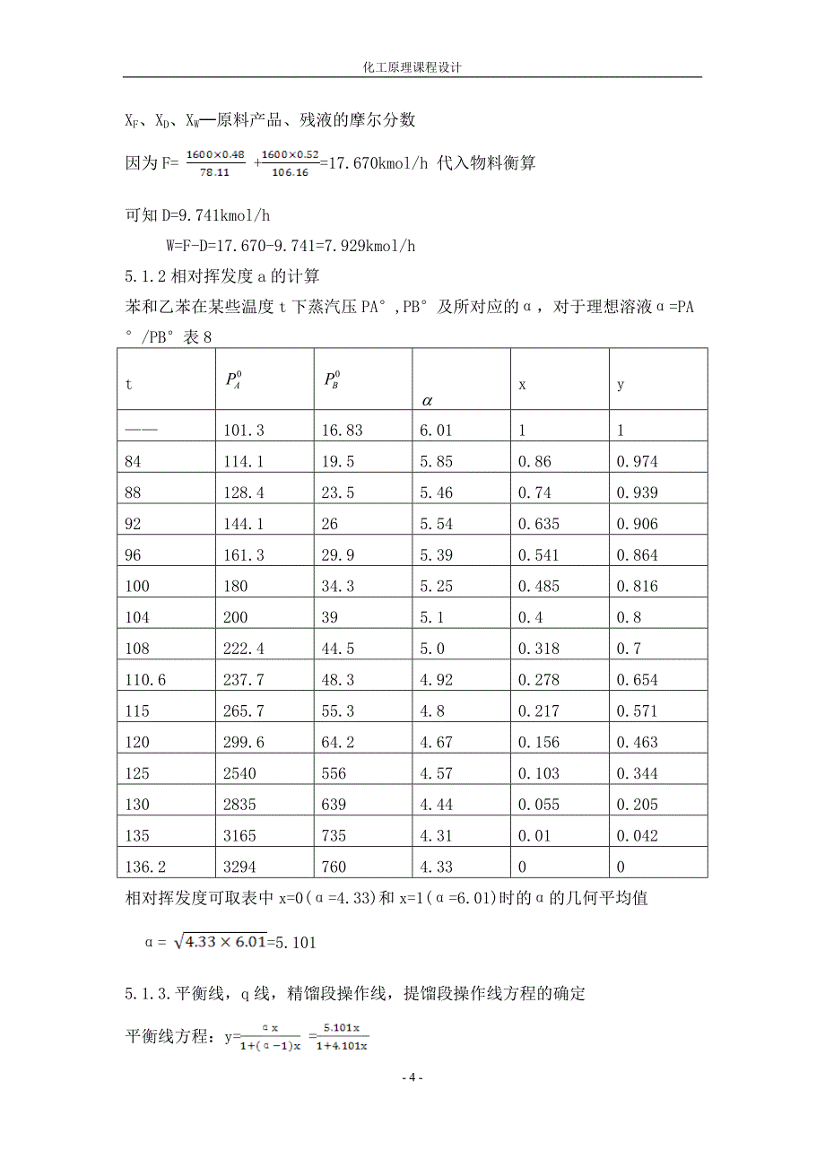 化工课程连续精馏塔设计_第4页