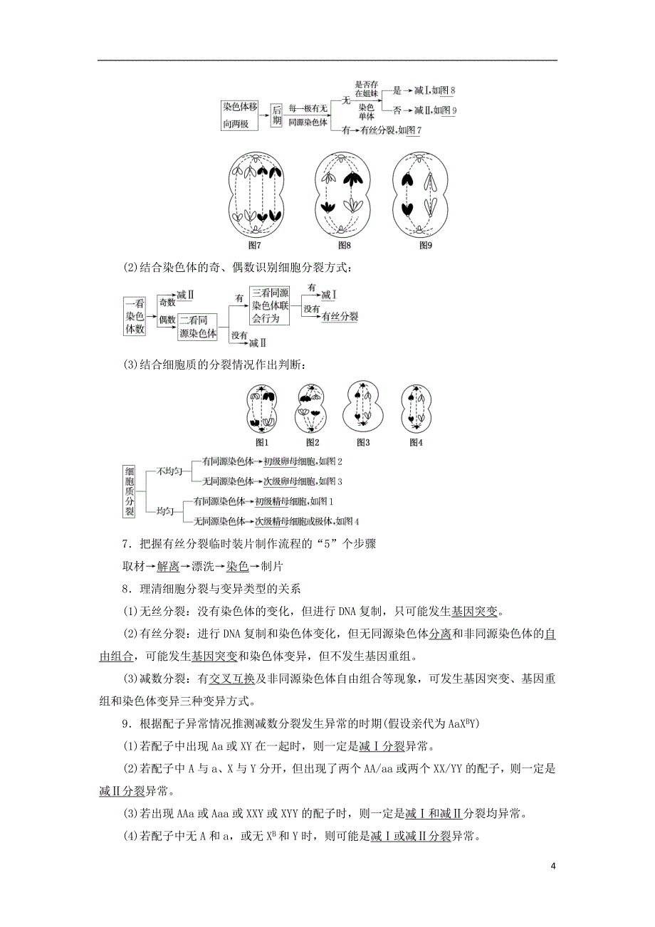 2018高考生物大二轮复习第01部分专题03生命系统的延续整合考点06“动态有序”的细胞增殖学案_第4页