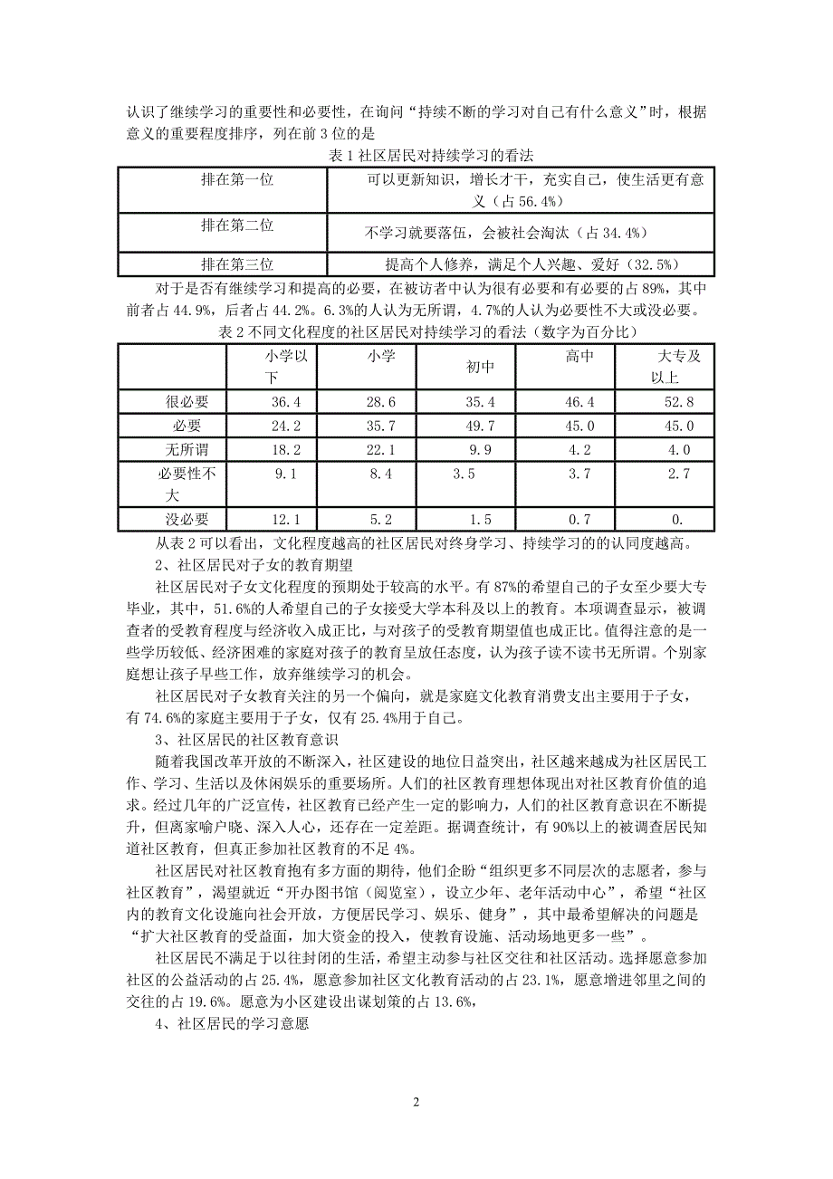 14.社区教育需求与参与调研报告（精编）_第2页