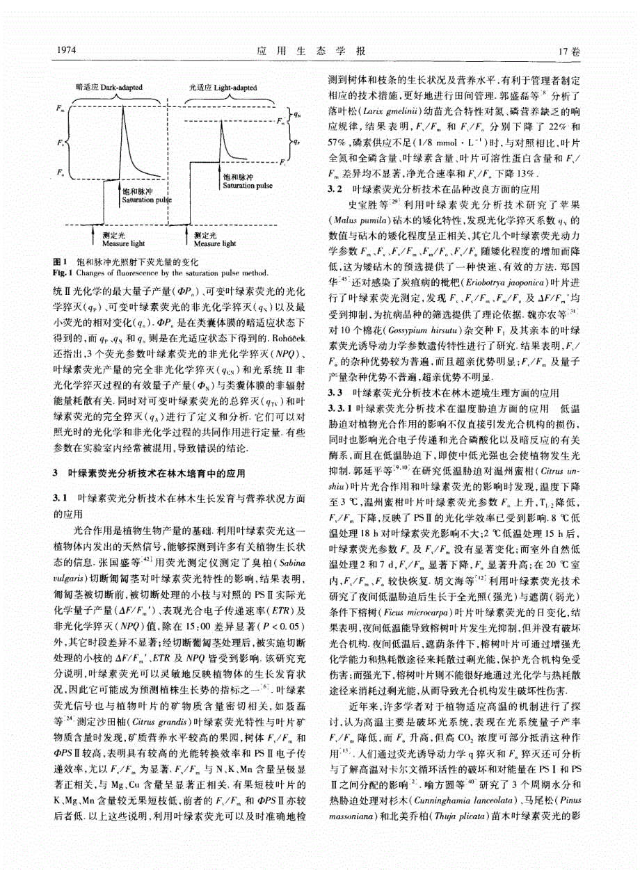 叶绿素荧光分析技术在林木培育中的应用_第2页