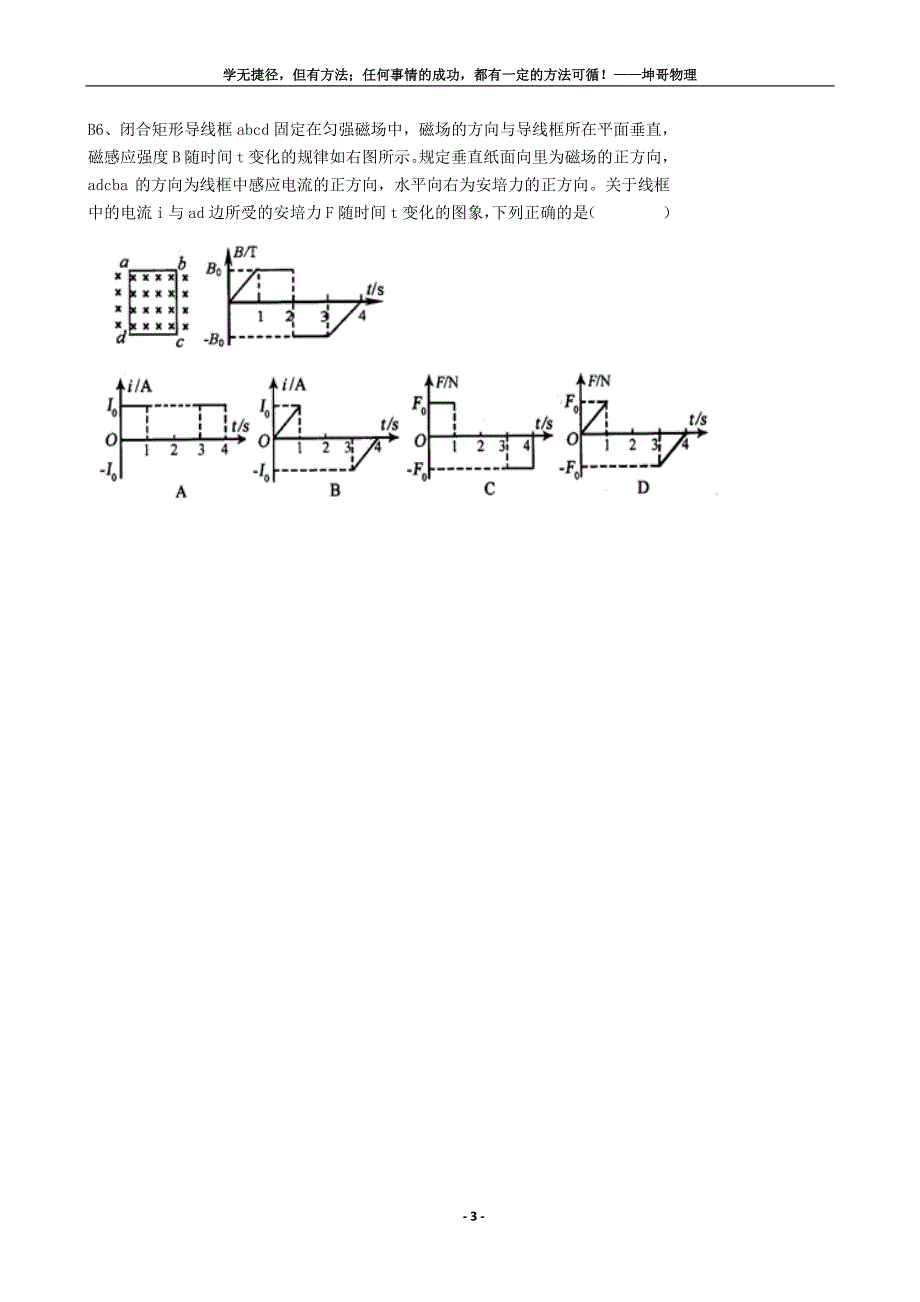【电磁感应】法拉第电磁感应和楞次定律综合应用4-图像问题(拓展类)_第3页