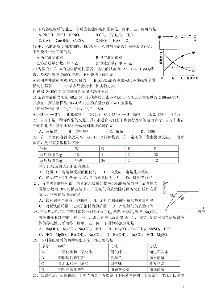 不定项选择题专项练习_第3页