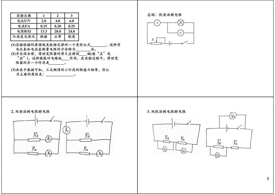 浙江省杭州市2018届中考科学欧姆定律_电阻的测量复习素材pdf浙教版_第3页