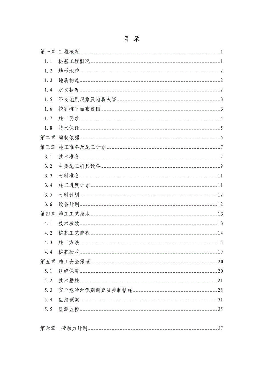 南川人工挖灌注桩基础专项施工方案修改_第1页