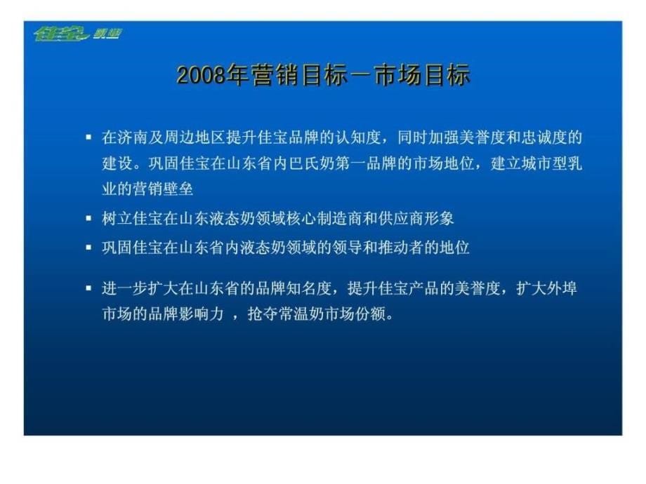 济南佳宝乳业2008年营销执行计划ppt课件_第5页