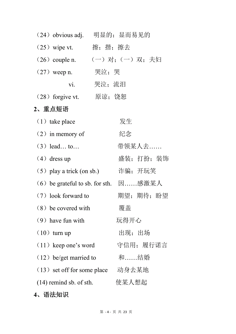 高三一轮复习module3unit1_第4页