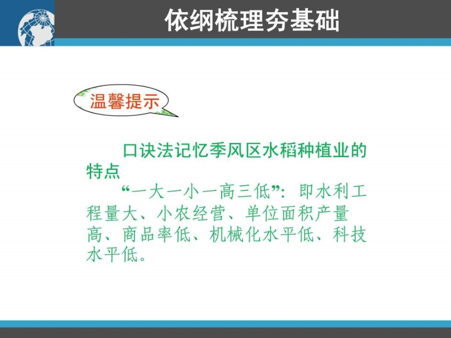 2011高三地理一轮复习资料第19讲农业地域类型_1ppt课件_第4页