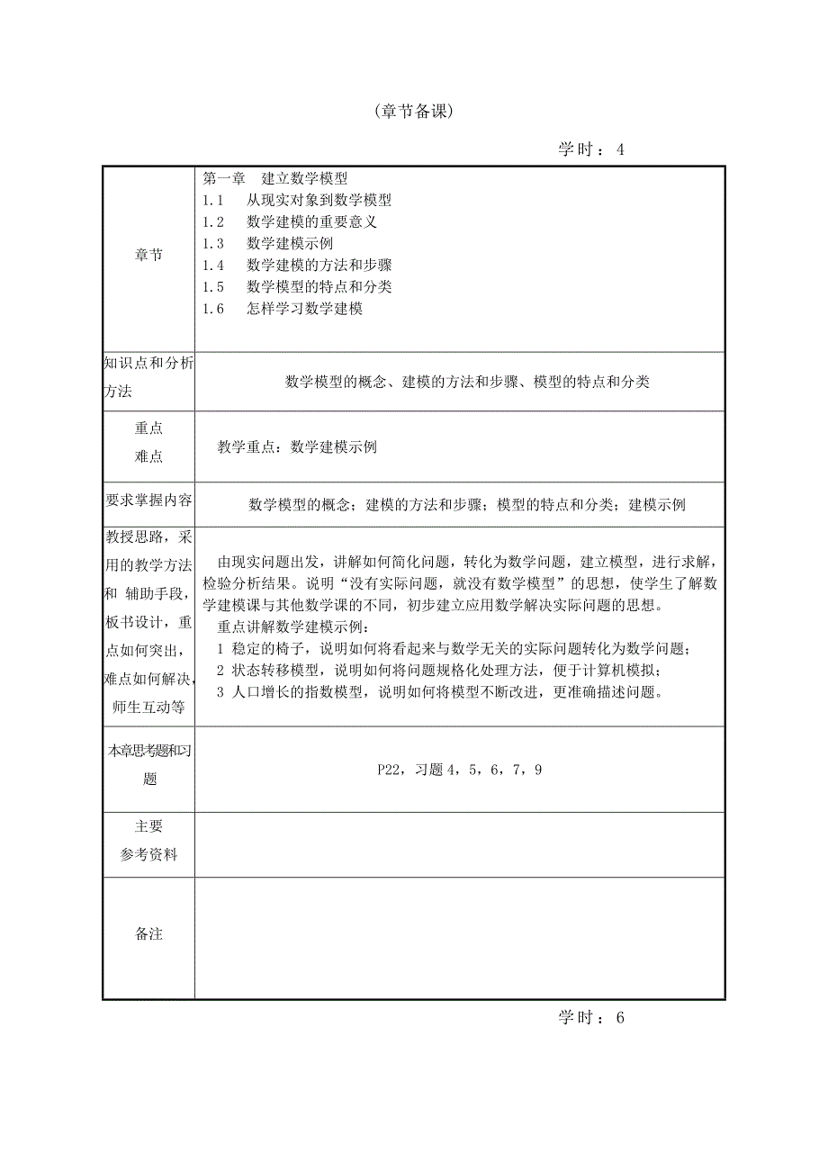 数学模型与数学实验教案11页_第2页