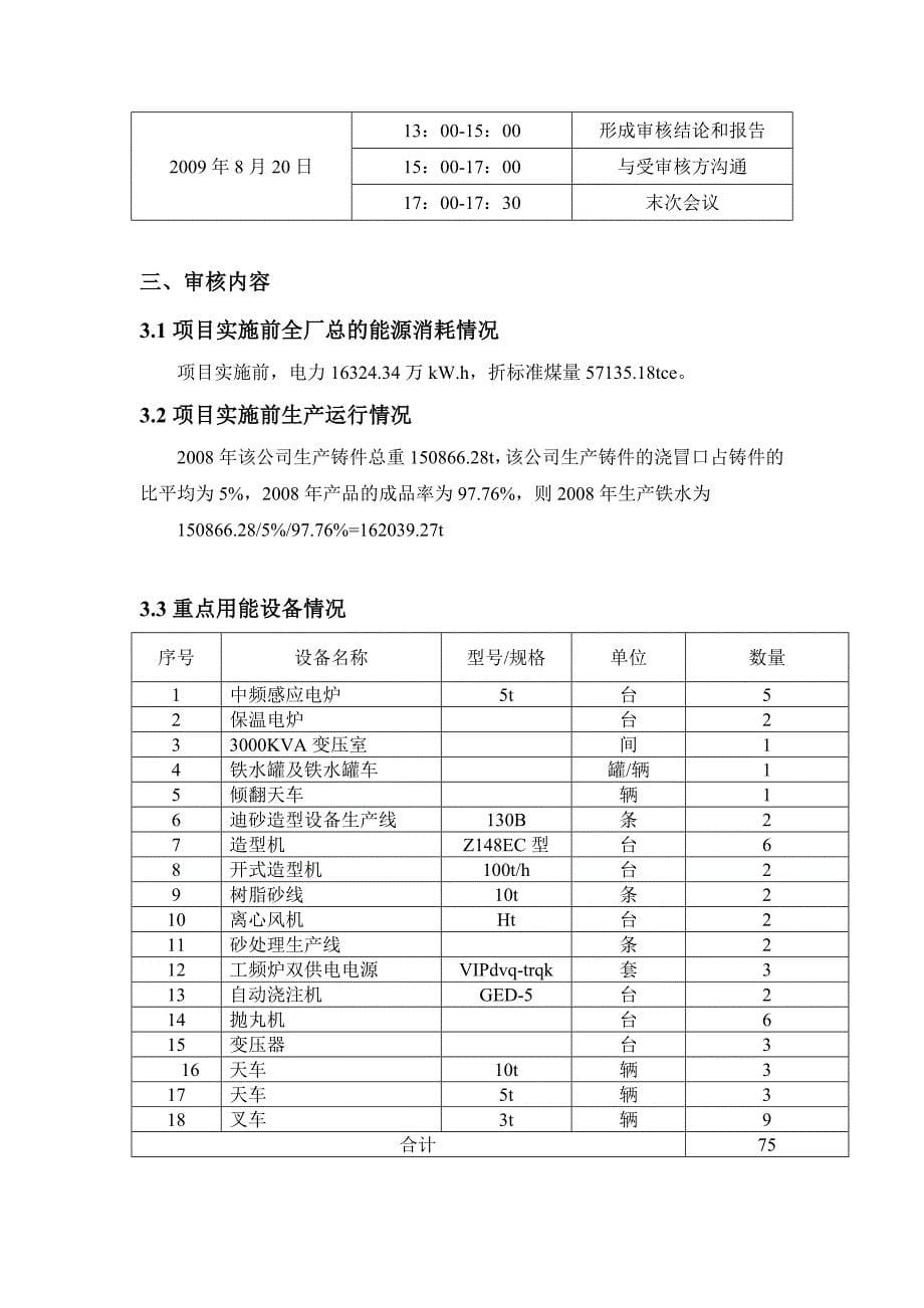 春风铸造预计节能量审核报告_第5页