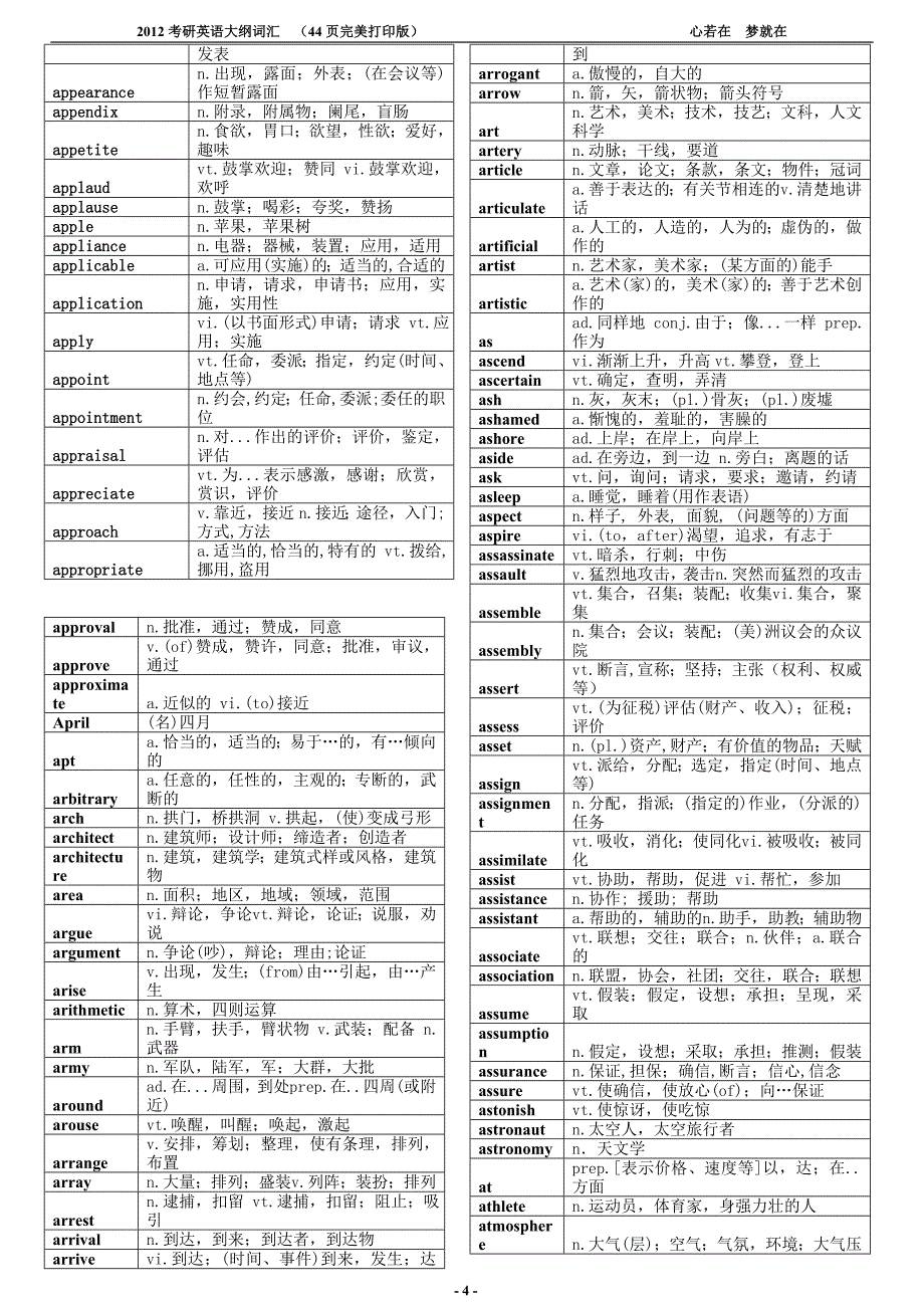 2012考研英语词汇大纲_第4页