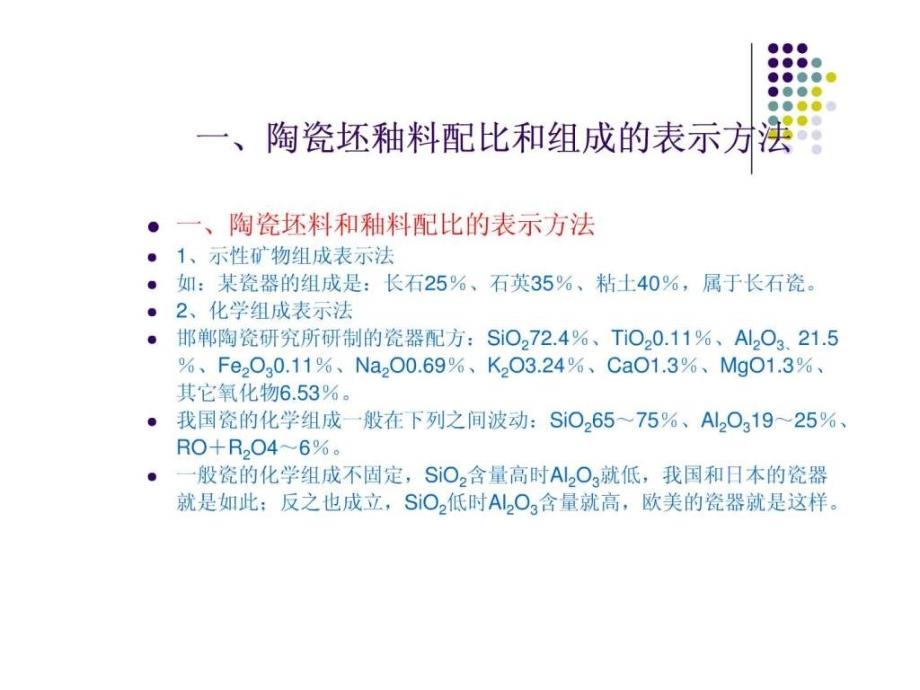 材料工艺陶瓷的配料及计算ppt课件_第4页