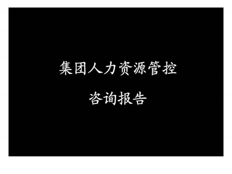 集团人力资源管控咨询报告ppt课件_第1页