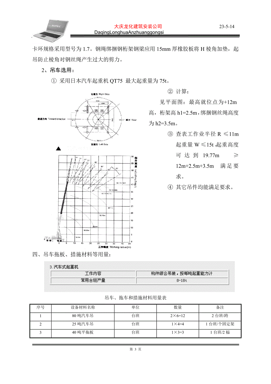 热力系统管架钢结构吊装方案_第3页