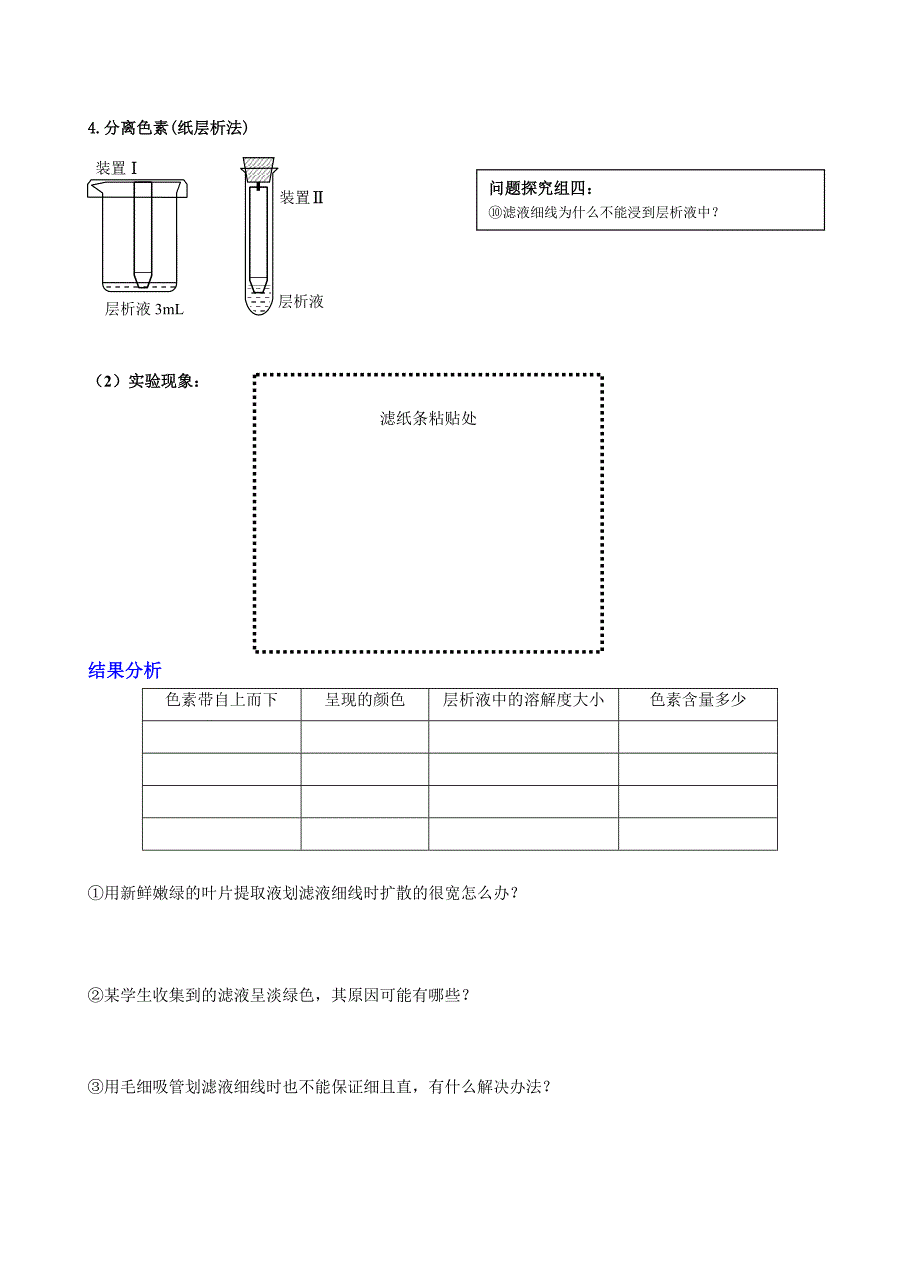 实验7绿叶中色素的提取和分离_第3页