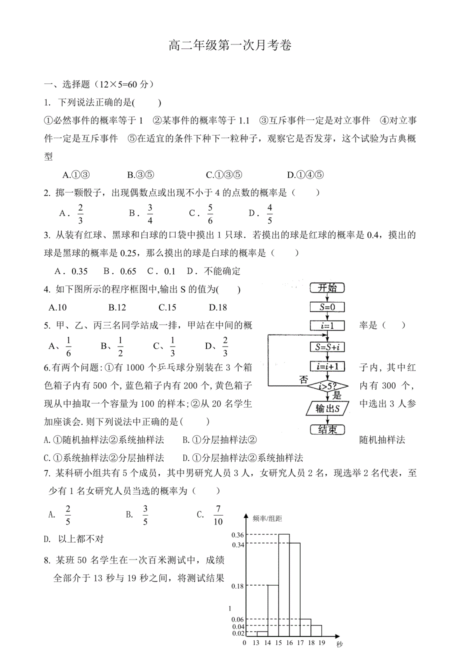 高二数学第一次月考[1]_第1页