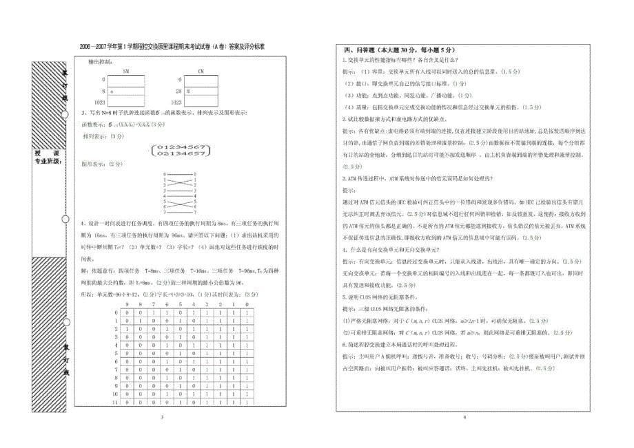 现代程控交换原理期末考试试卷北京邮电大学_第5页