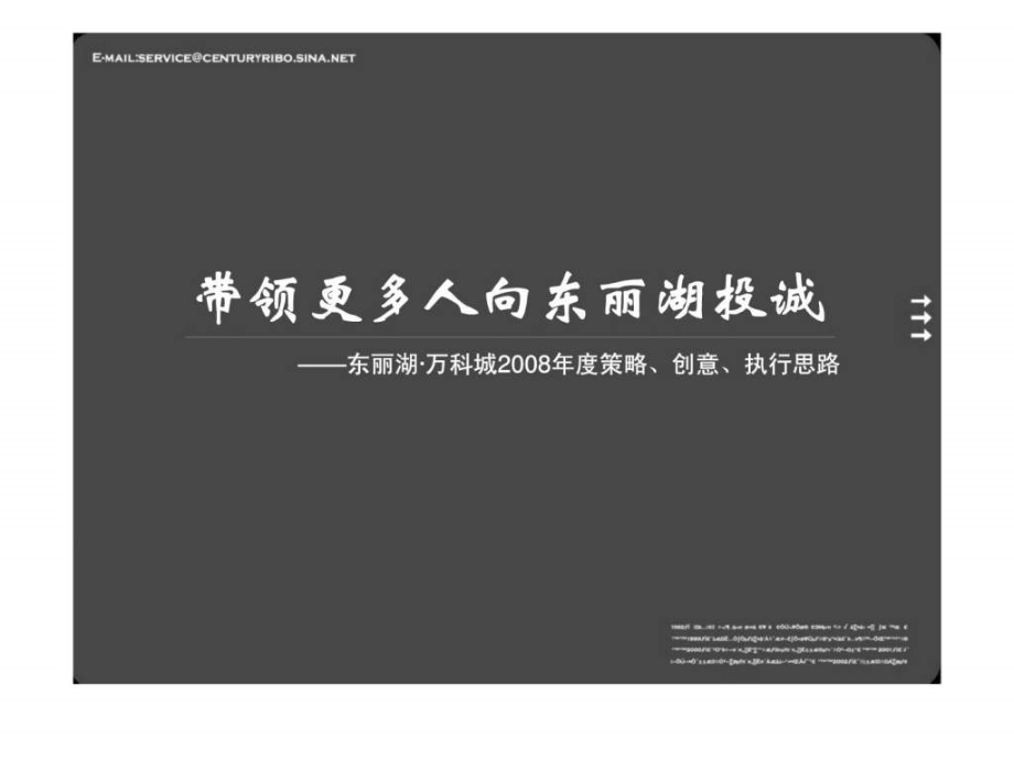 带领更多人向东丽湖投诚东丽湖万科城2008年度策略丶创意丶执行思路ppt课件_第3页