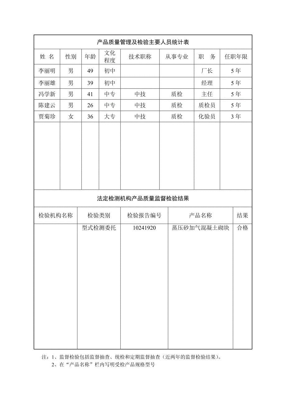 湖北省新型墙材申报表2012年_第5页