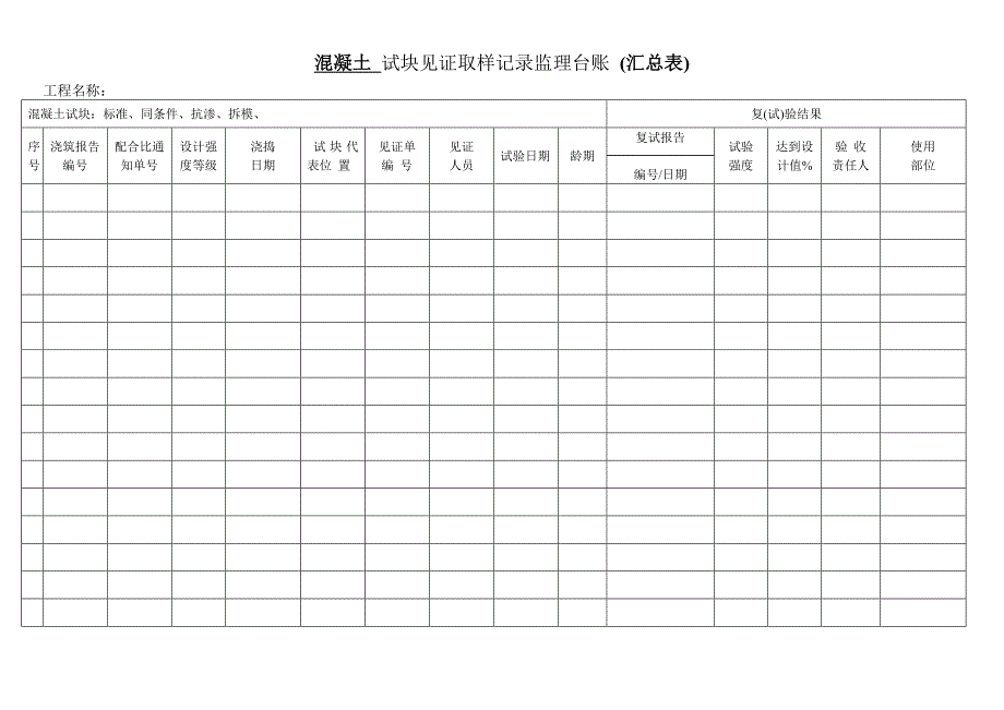 监理材料台账汇总_第2页